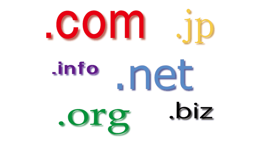 .com、.net、.info、.org、.biz、 .jp