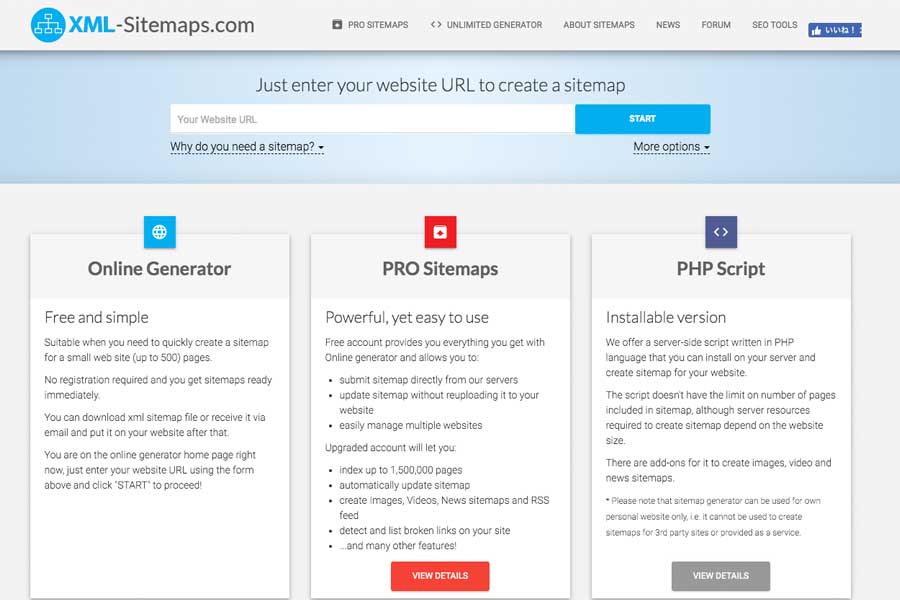 「XML Sitemaps Generator」を使ったサイトマップ作成手順１