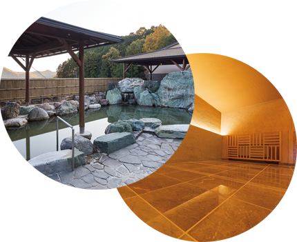 岐阜温泉にある天然温泉と岩盤浴の写真